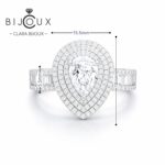 Сребърен пръстен с капковиден CZ и топ качество Clara Bijoux