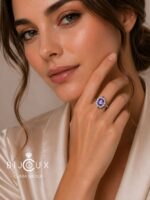 Дама със сребърен пръстен с аметист Clara Bijoux