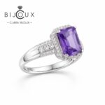 Сребърен пръстен с аметист Clara Bijoux