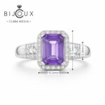 Елегантен сребърен пръстен Clara Bijoux с виолетов аметист