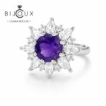 Сребърен пръстен с аметист Clara Bijoux