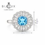 Елегантен сребърен пръстен Clara Bijoux със син топаз Swiss Blue