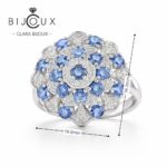 Елегантен сребърен пръстен Clara Bijoux със син сапфир
