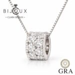 Бутиково сребърно колие с мойсанити 1.6ct и изискан блясък