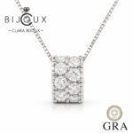 Луксозно сребърно колие с мойсанити 1.6ct Clara Bijoux