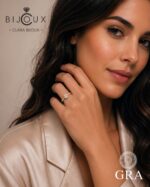 Дама с позлатен сребърен пръстен с мойсанит 1ct Clara Bijoux
