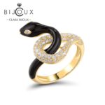 Елегантен сребърен пръстен с форма на змия Clara Bijoux